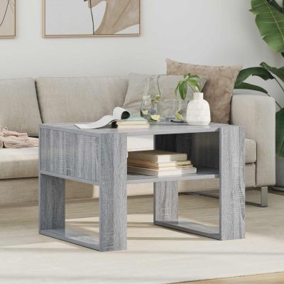 vidaXL Konferenčný stolík Sivý Sonoma 66 x 53 x 45 cm Kompozitné drevo