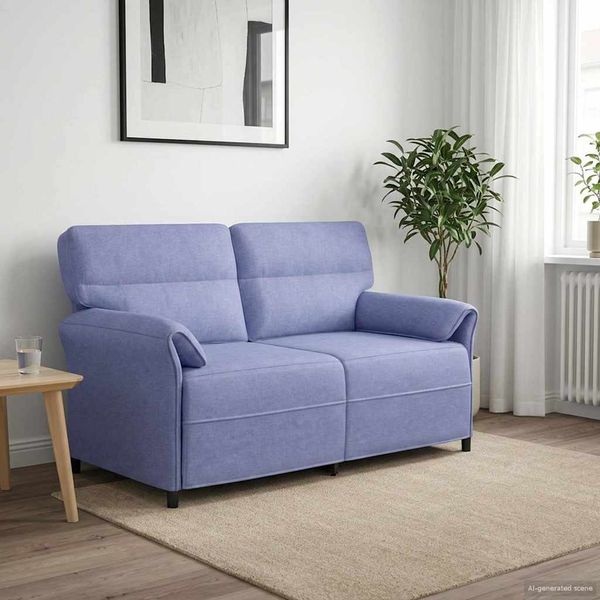 vidaXL Pohovka 100% polyester, kovový rám, MDF, Preglejka