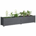 vidaXL Vyvýšené záhradné záhony 2 ks sivé 150x31x31cm borovicový masív