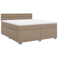 vidaXL Boxspring posteľ s matracom kapučínová 180x200 cm umelá koža