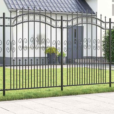 vidaXL Záhradný plot KAMPEN 240 x 202,5 cm Mesh Sivá