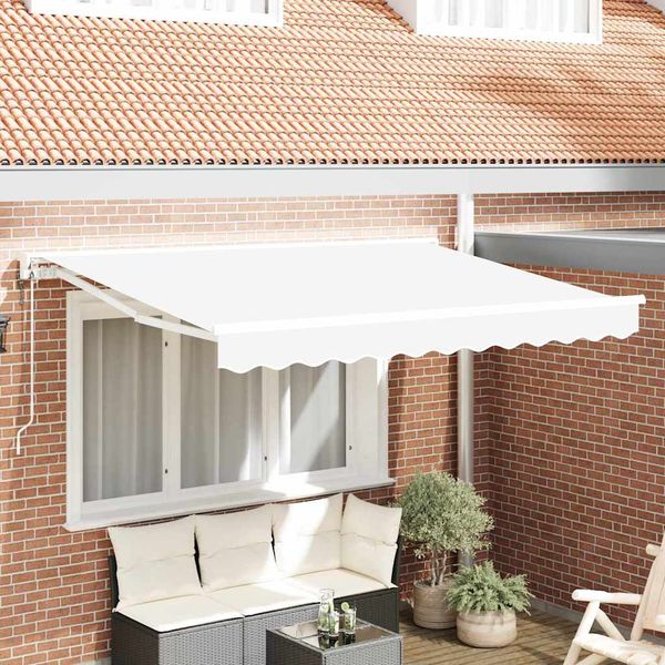vidaXL Rám markízy Biely 300 x 200 cm Polyester s PU povrchom