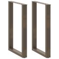 vidaXL Nohy barového stola v tvare U, 2 ks, prírodná oceľ, 60 x (90-91) cm, oceľ