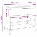 vidaXL Botník dymový dub 70x36x60 cm spracované drevo