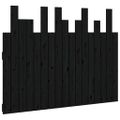 vidaXL Nástenné čelo postele čierne 108x3x80 cm masívna borovica