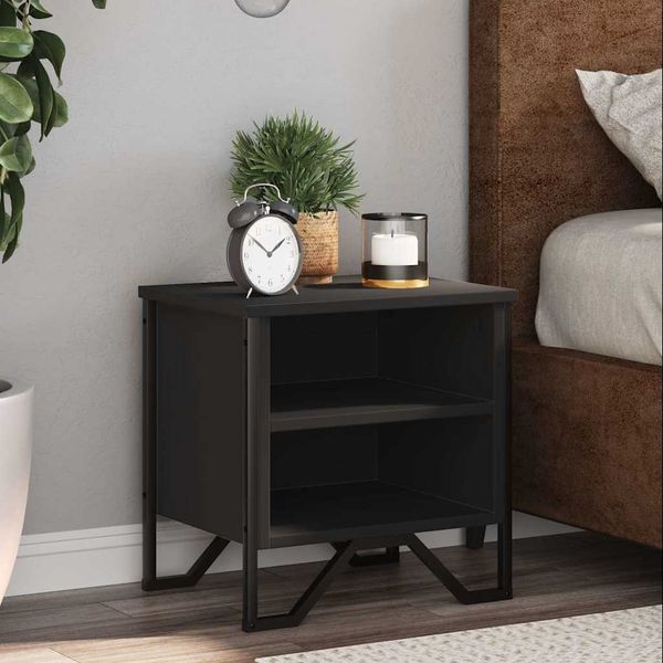 vidaXL Nočné stolíky čierne 2 ks 40x30x40 cm kompozitné drevo