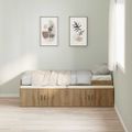 vidaXL Rám postele Remeselný dub 90 x 190 cm Kompozitné drevo