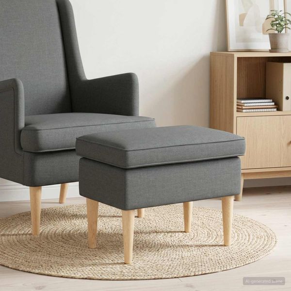 vidaXL Taburetka Tmavosivá 55 x 35 x 41 cm Látka