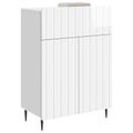 vidaXL Servírovacia skriňa Biela s vysokým leskom 66 x 34,5 x 92 cm