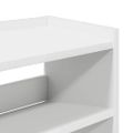 vidaXL Regál na topánky biely 80x25x81 cm spracované drevo