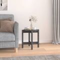 vidaXL Konferenčný stolík sivý Ø 42,5x45 cm borovicový masív