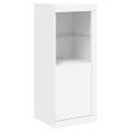 vidaXL Komoda s LED svetlami biela 41x37x100 cm