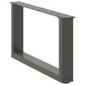 vidaXL Nohy konferenčného stolíka v tvare U, 2 ks, antracitové, 70 x (30-31) cm, oceľ
