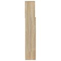 vidaXL Čelo postele so skrinkou biele a dub sonoma 100x19x103,5 cm
