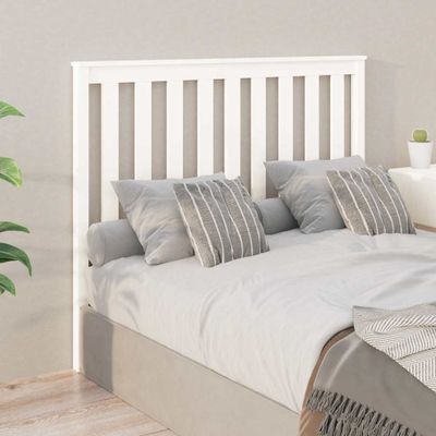 vidaXL Čelo postele biele 126x6x101 cm masívna borovica