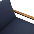 vidaXL lavička Šedá a námornícká modrá 115 x 65 x 72 cm Ratan
