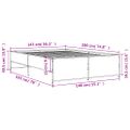vidaXL Posteľný rám sivý sonoma 140x190 cm kompozitné drevo a kov