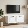 vidaXL Nástenná TV skrinka Biela 78,5 x 41 x 30 cm Kompozitné drevo