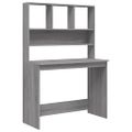 vidaXL Stôl s policami sivý dub sonoma 102x45x148cm spracované drevo