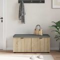 vidaXL Predsieňová lavica s vankúšom Sonoma dub 100 x 38 x 46 cm