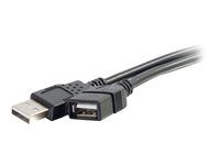 USB A to USB A Extension Cable - USB 2.0 - M/F - Kábel USB - USB (samec) do USB (samica) - 3 m - čierna