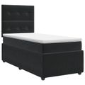 vidaXL Posteľ boxspring s matracom Čierna 90 x 200 cm Zamat