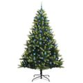 vidaXL Umelý skladací vianočný stromček 300 LED diód Zelená 240 cm