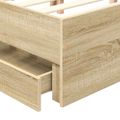 vidaXL Rám postele Sonoma dub 150 x 200 cm Inžinierske drevo