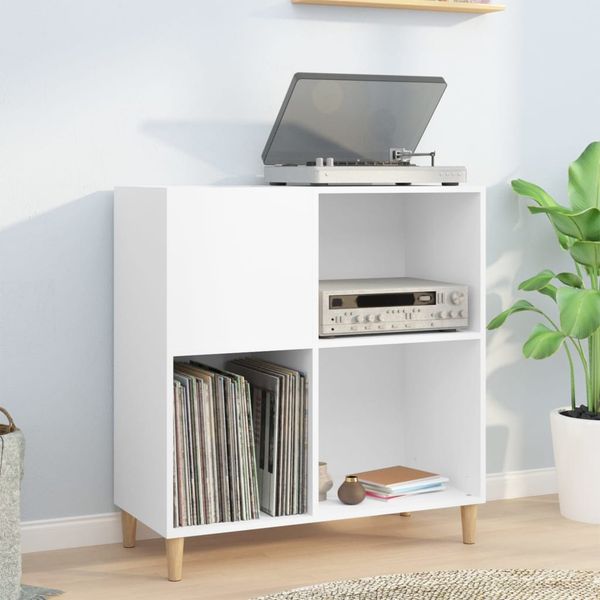 vidaXL Skrinka na platne biela 84,5x38x89 cm kompozitné drevo