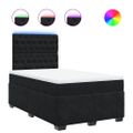 vidaXL Posteľný rám boxspring s matracom čierny 120x200 cm zamat