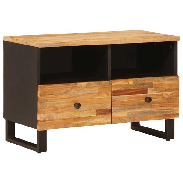 vidaXL TV skrinka Hnedá 70 x 33 x 46 cm Masívne mango drevo
