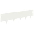 vidaXL Obrubník trávnika 20 ks 100 x 25 cm Oceľ Biela