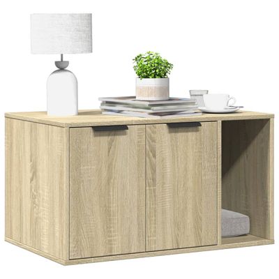 vidaXL Uzavretý box na stelivo, sonoma 80x50x45 cm, kompozitné drevo