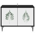 vidaXL TV skrinka HANAU 69 x 33 x 50,5 cm Čierny dub Kompozitné drevo