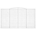 vidaXL Oblúkový gabionový kôš 400x50x220/240 cm pozinkované železo