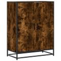 vidaXL Skrinka na topánky, tmavý dub 75x38x97,5cm kompozitné drevo+kov