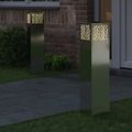 vidaXL Solárne LED svetlo na chodník 2 ks Teplá biela 18 x 18 x 80 cm