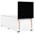 vidaXL Boxspring posteľ s matracom biela 90x190 cm umelá koža