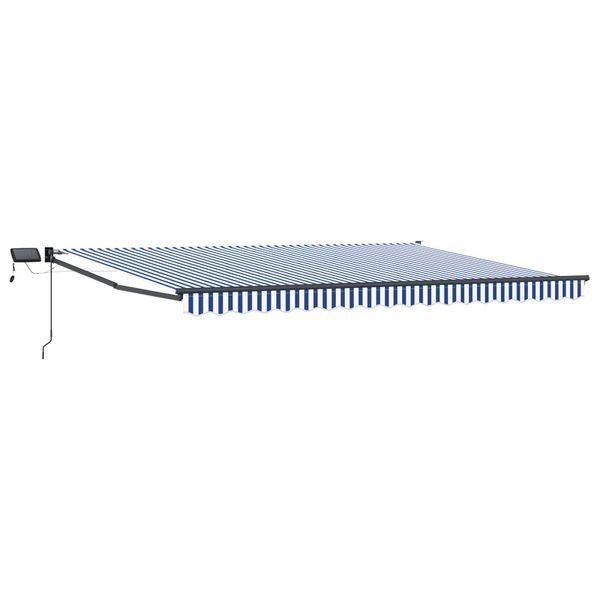 vidaXL Ručná vysúvacia markíza s LED 4,5 × 3 m 100% polyester a hliník