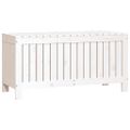 vidaXL Záhradný úložný box biely 108x42,5x54 cm masívna borovica