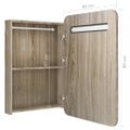 vidaXL LED kúpeľňová zrkadlová skrinka farba dubu 60x11x80 cm