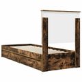 vidaXL Úložná posteľ Dymová dub 75 x 190 cm Kompozitné drevo