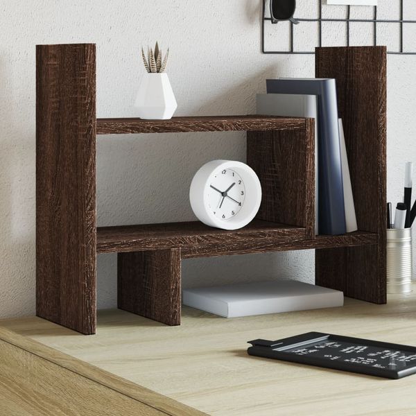 vidaXL Organizér na stôl, hnedý dub 38,5x17x39 cm, kompozitné drevo