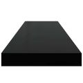 vidaXL Plávajúce nástenné police 2 ks, čierne 90x23,5x3,8 cm, MDF