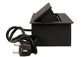 Výklopný blok zapustený ORNO OR-AE-13126/B/3M, 2x 230V a 2x USB, kábel 3m, čierny