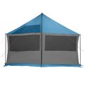 vidaXL Rodinný stan Modrá 450 x 400 x 265 cm Polyester a oceľ