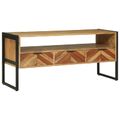 vidaXL TV skrinka Hnedá 100 x 35 x 50 cm Pevné akáciové drevo