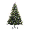 vidaXL Umelý skladací vianočný stromček 300 LED diód Zelená 210 cm