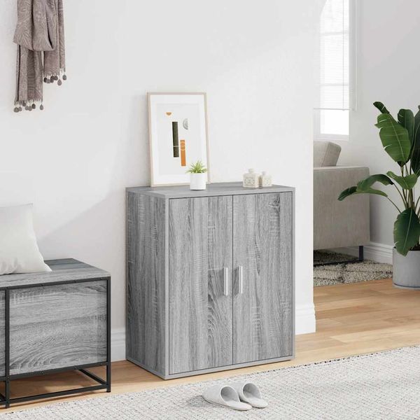 vidaXL Botník sivý dub sonoma 60x35x70 cm spracované drevo