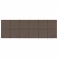 vidaXL Nástenné panely 12 ks sivohnedé 90x30 cm látka 3,24 m²